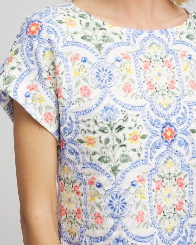 Modern Cap Sleeve Textured Tee - image 4